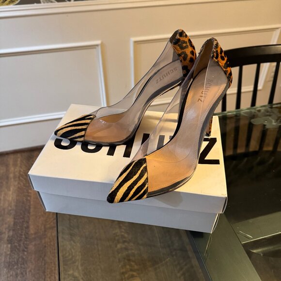 SCHUTZ Shoes - Schutz Cendi Transparent Animal Print Pump 10M